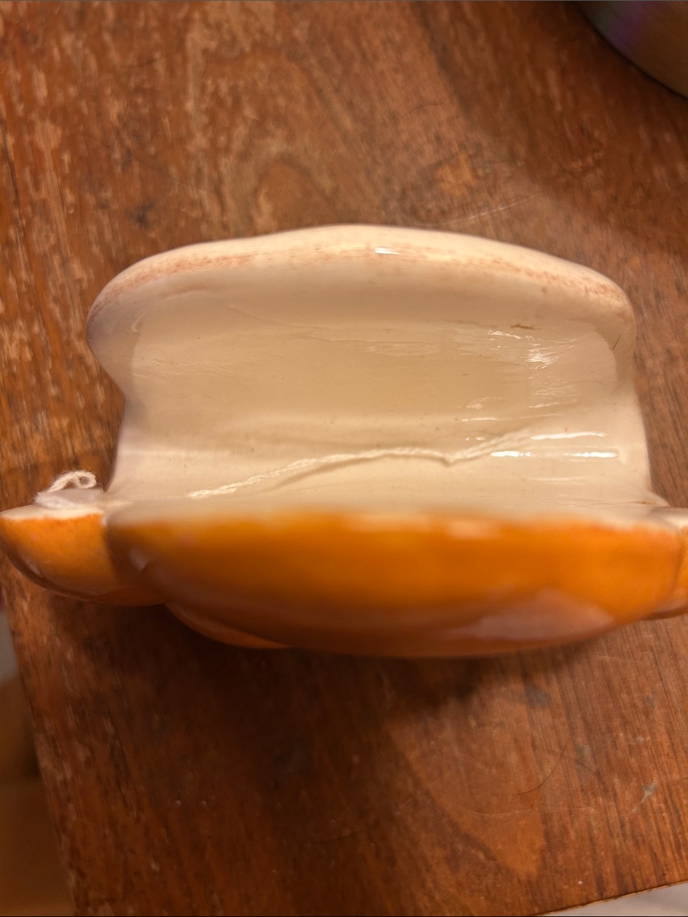 vintage Orange Ceramic Mushroom napkin holder Home Art Accent🍄 unbranded - Picture 2 of 4